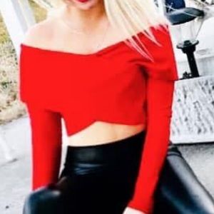 HARDLY WORN SEXY RED crop too!